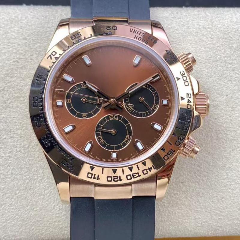 Rolex Daytona 40mm Diamond-Inlaid Multifunctional Automatic Mechanical Men's Watch.