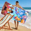 cartoon plush bear print 2D Flat Print Beach Towel, Large Soft Quick Dry Towel for Beach Camping SwimmingXSTJ0915491