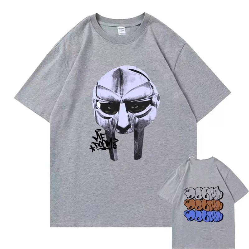 Rapper Mf Doom Mask Madlib Madvillain Graphic Print Tshirt Men Hip Hop Fashion Trend Tshirts Male Vintage Oversized T Shirts