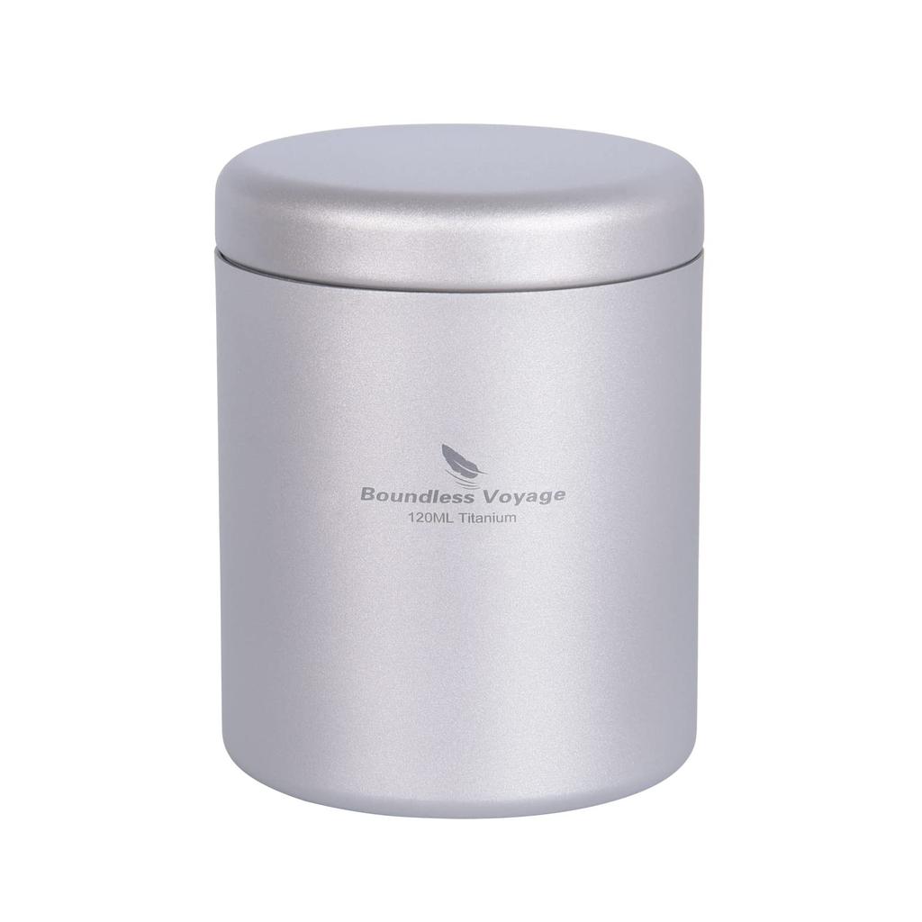 Boundless Voyage Pure Titanium Tea Coffee Tea Storage Perfect for Outdoor and Home Use Canister, & Container, Lightweight, Light-Proof, Travel,
