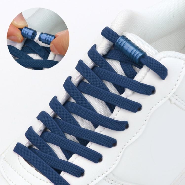 Metall-Aglets Elastische Schnürsenkel Strapazierfähig Abriebfest Schuhbänder Einfache Montage Perfekt Für Kinder Erwachsene Senioren