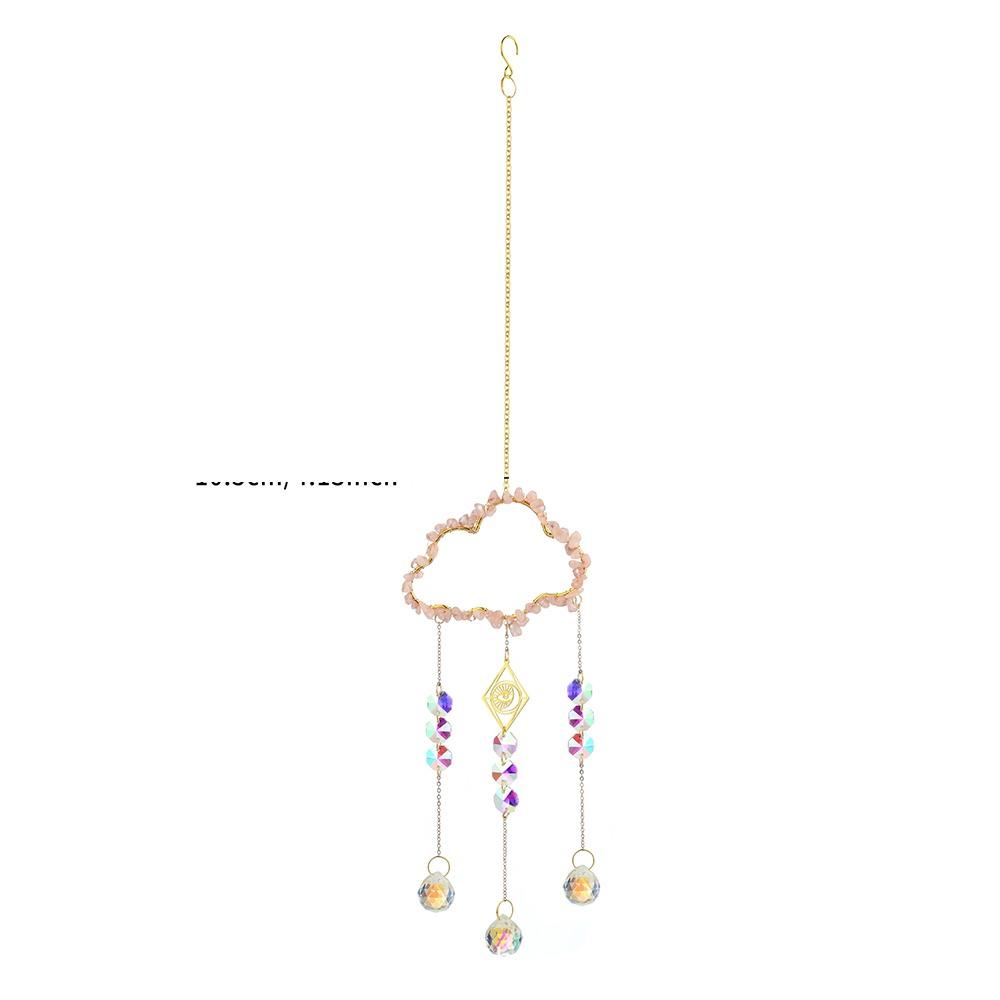Handmade Suncatcher Chandelier Hanging Rainbow Catcher Wind Chimes Pendant  Bedroom Balcony Patio