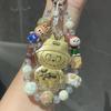 Mobile Phone Chain Cartoon Labubu Bead Chain Keychain Bag Pendant Gift for Girlfriend