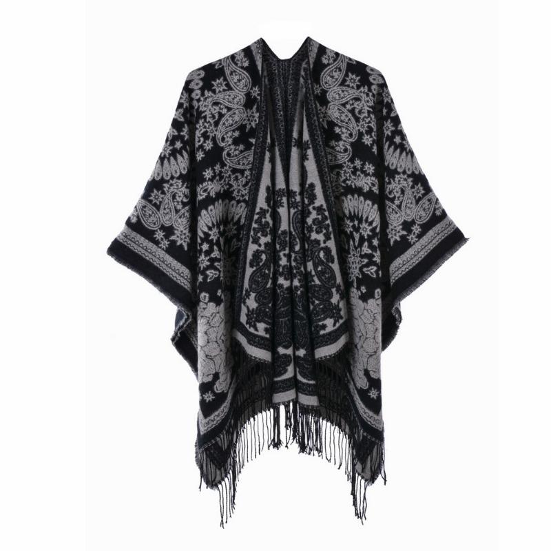 Women Vintage Ethnic Style Warm Scarf For Autumn Winter Travel