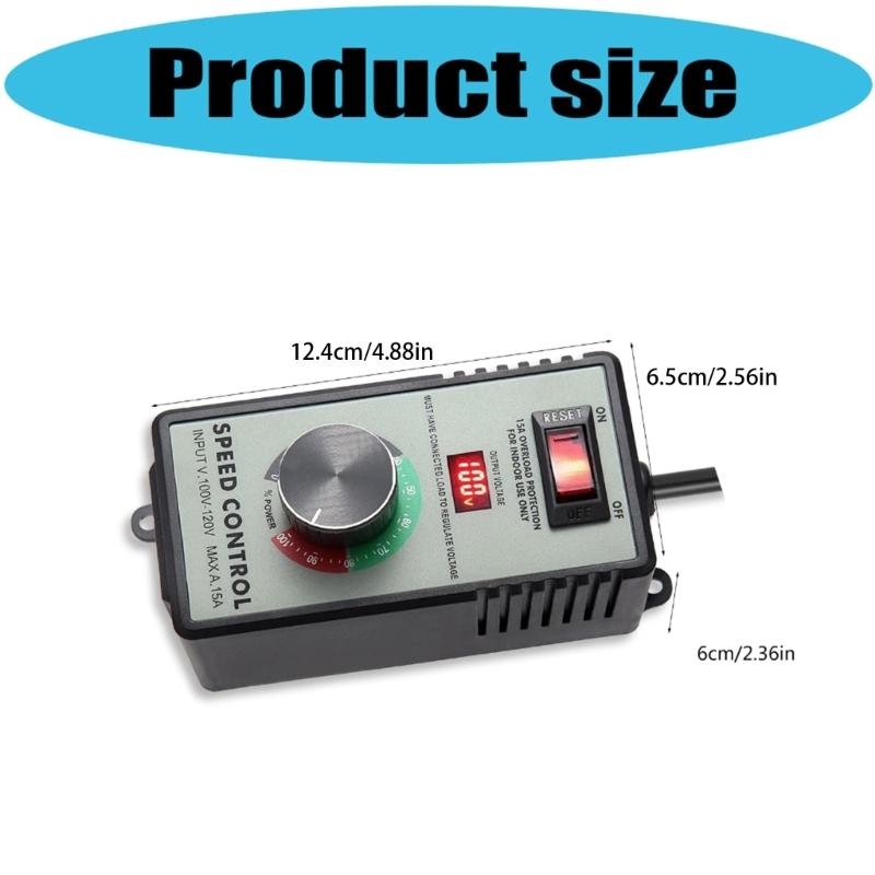 Variable Speed AC Motor Controllers 15A US Standard Accuracy Speed Control for Industrial Machinery & Home Appliances