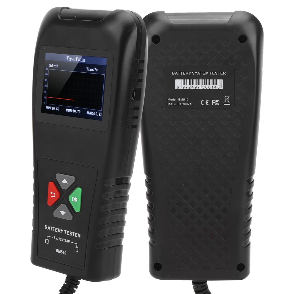 6V 12V 24V Alternator Analyzer 2.8in TFT Screen Battery Tester Diagnostic for Car Motorcycle Marine Boat