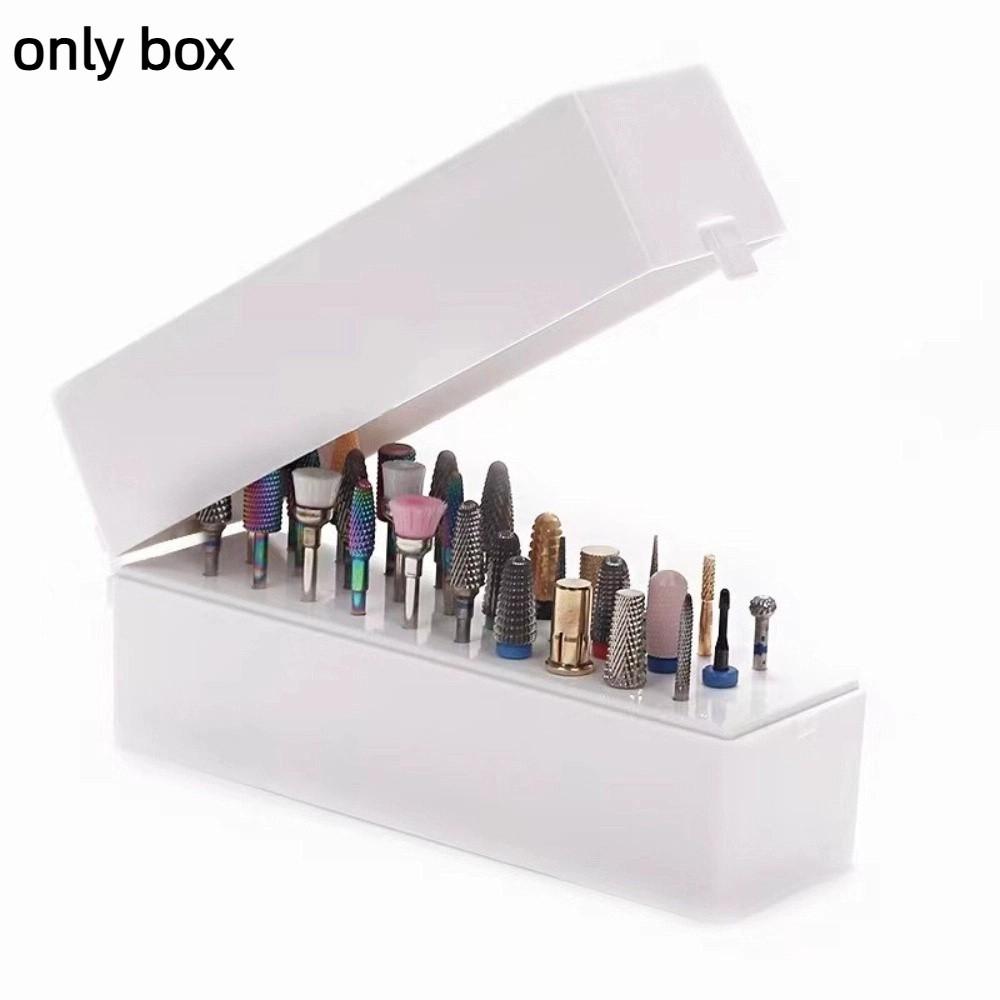 30 Holes Nail Drill Bits Holder Dustproof Efile Bit Organizer Manicure Organizer Manicure Salon