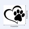 Love Heart Dog Paw Footprint Highly Reflective Sticker For Car Window Bumper Night Driving Warning Sign Reflector Animal Decal