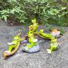 4Pc Resin Frog Statue Ornaments, Animal Elements, Cute Desktop Decoration, Garden Decoration