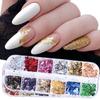 1 doos onregelmatige glitterfolie nagels pailletten nagel glittervlokken nail art decor diy manicure accessoires