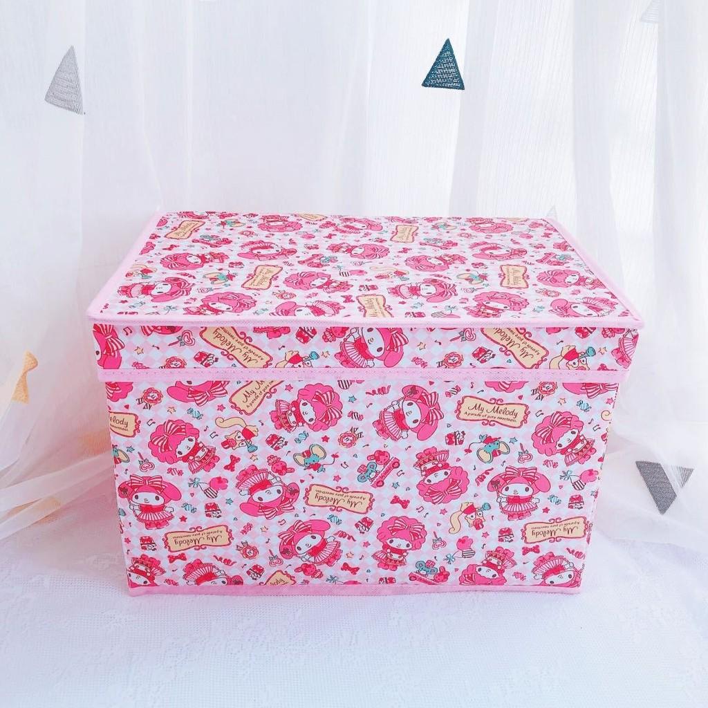 Cartoon Fabric Storage Organizer With Hello Kitty Kuromi Print Design For Living Room And Dorm Use