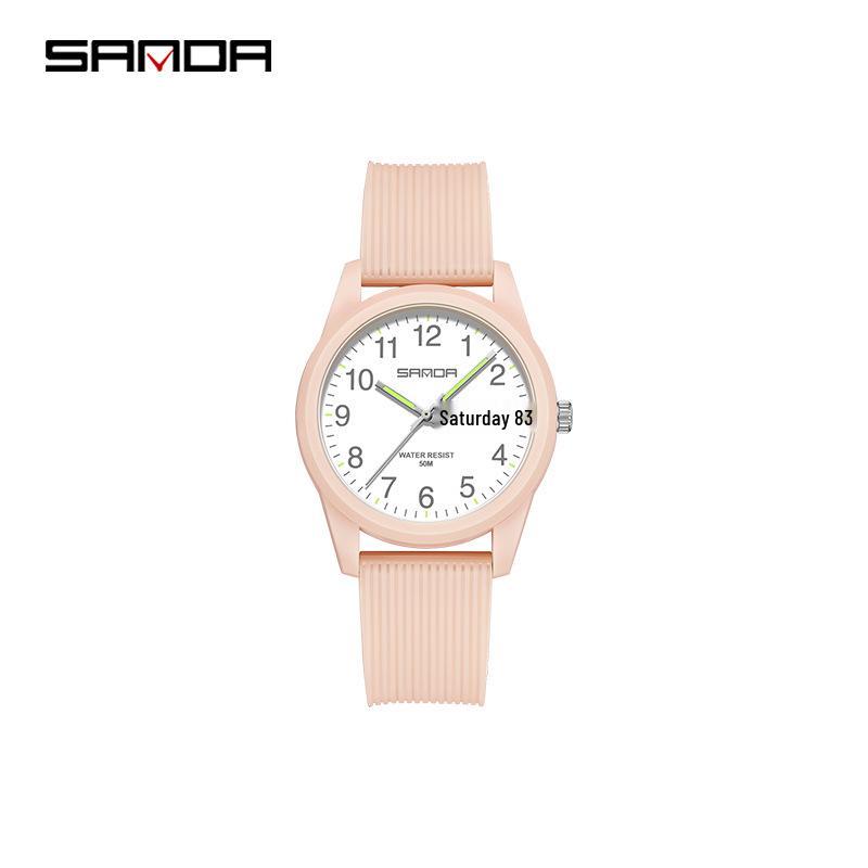 Sanda Creative Calendar Wristwatch for Students – Versatile Fashion Dial for Men & Women