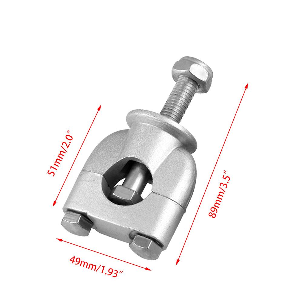 2PC 7/8'' 22mm Motorcycle Handle Bar Mounting Handlebar Risers Clamp Silver Mount Mounting Riser Clamp Motorbike Motorcycle New