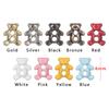 20/40Pcs Mini 6mm Metal Buckle Bear Pattern Decor Buckles for 1/6 Kid Doll Toy Button Buckle DIY Doll Clothes Sewing Accessories