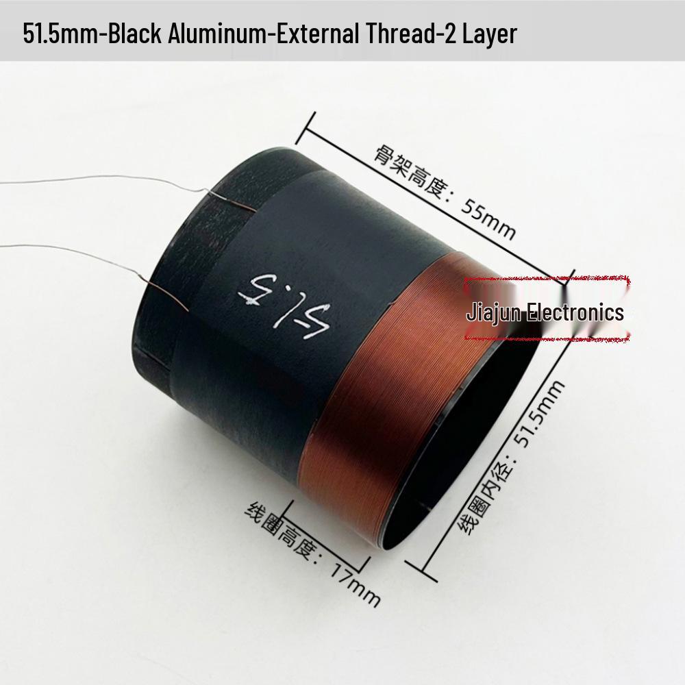 Black Aluminum Woofer Voice Coil Repair Kit - Core Wire: 25-125, Coil Sizes: 65.5mm, 75.5mm, 99.5mm