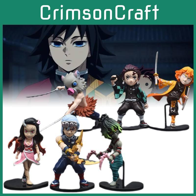 6 Delightful Demon Slayer Q Version Figures Vibrant Anime Character Figurines