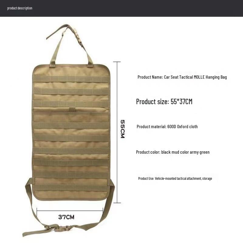 Molle Tactical Car Seat Organizer - Multifunctional Off-Road Storage Bag