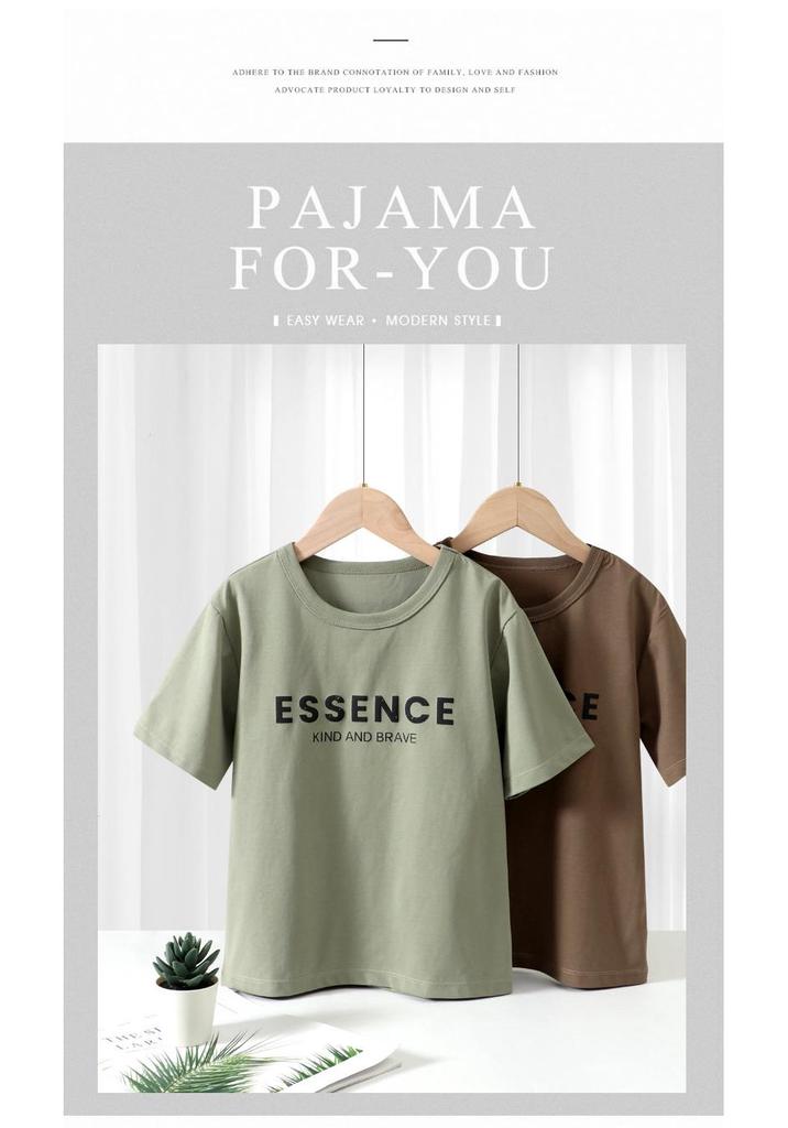 Boys' Mid-Length Summer Short-Sleeve T-Shirt - Parent-Child Outfit