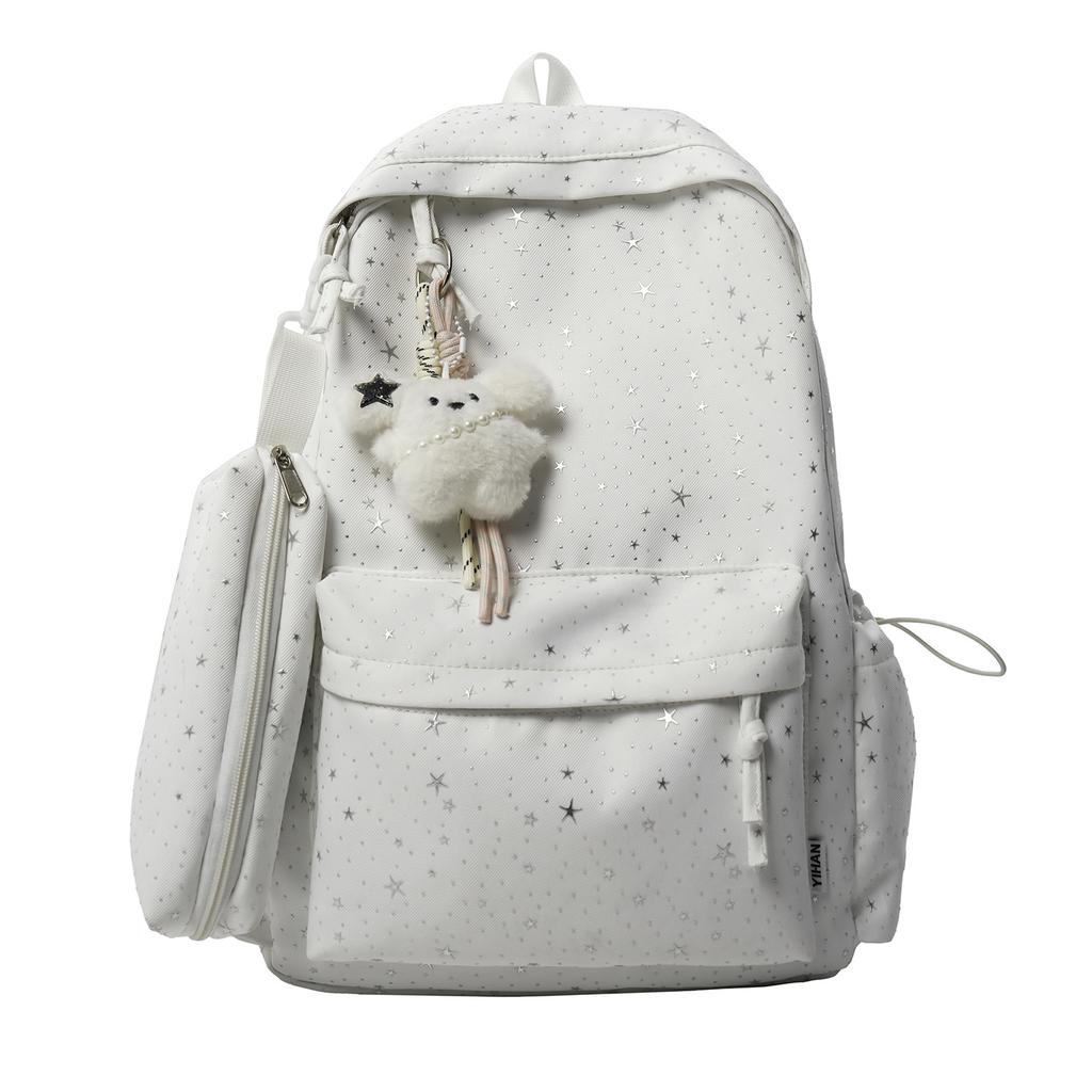 Schoolbag1011 New High-value Star Schoolbag Large-capacity Cute High School Wind Backpack Simple College Backpack