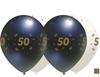 White Birthday Balloons, "50", 30Cm, 50 Pcs.