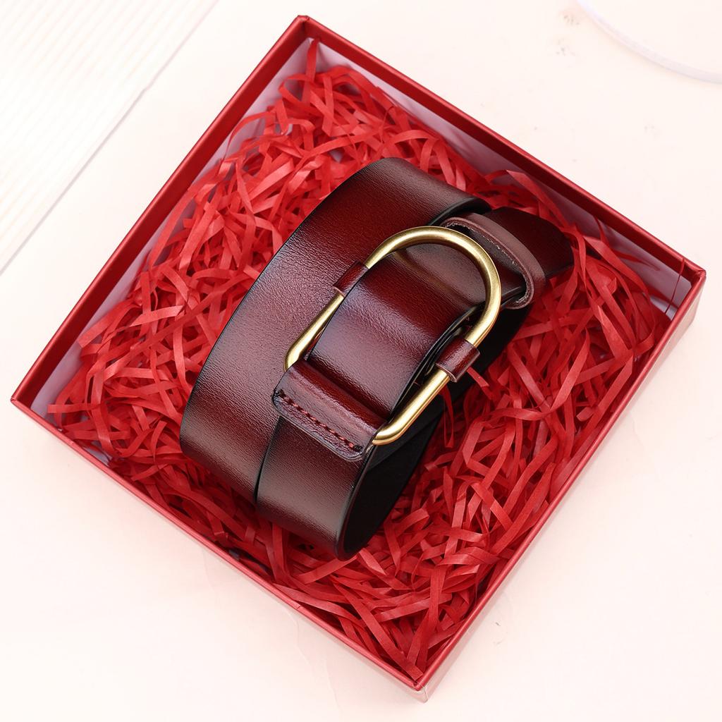 New Women'S Belt Double-Sided Leather High-Quality Pin Buckle Waist Thin Belt With Dress Cowhide Belt Women
