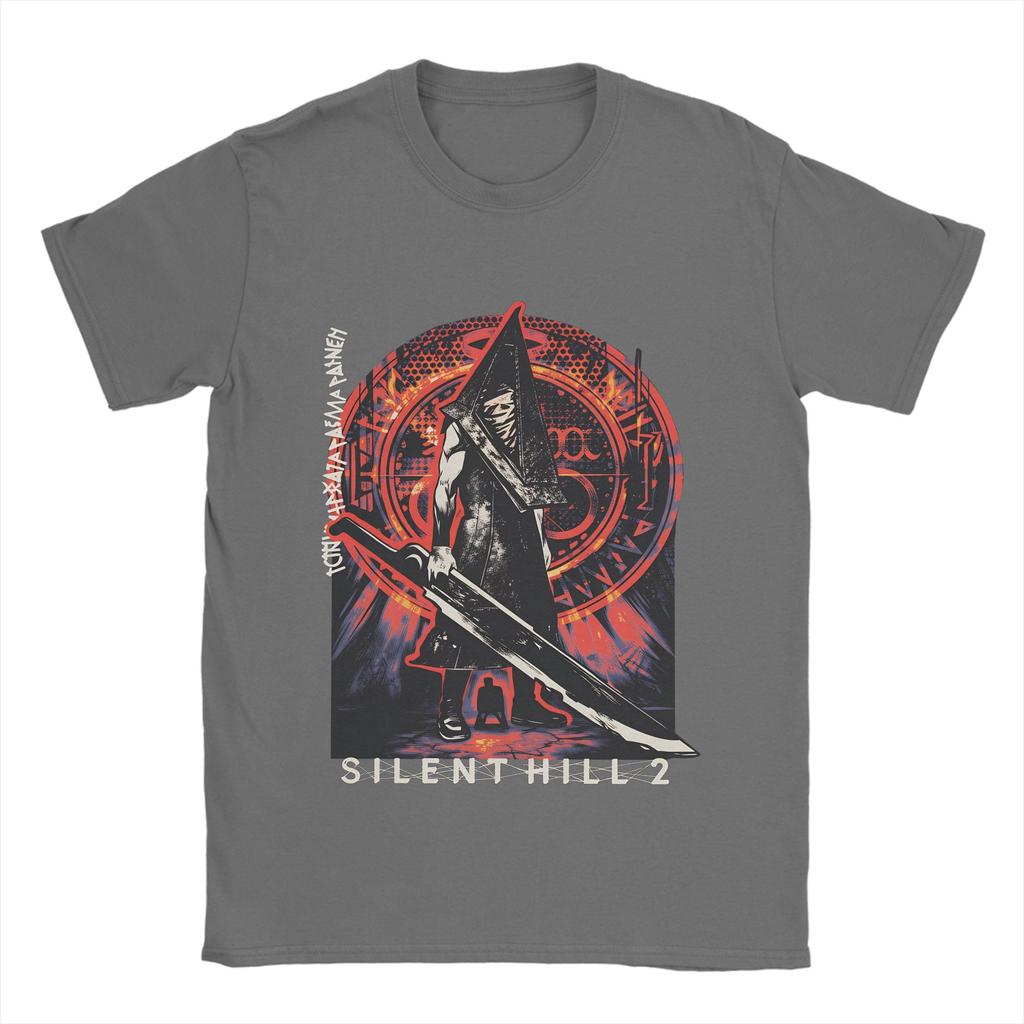Men's SILENT HILL  Pyramid Head T-Shirts  100% Cotton Clothes Beach Street Style Short Sleeve T Shirt O Neck Tshirt Plus Size