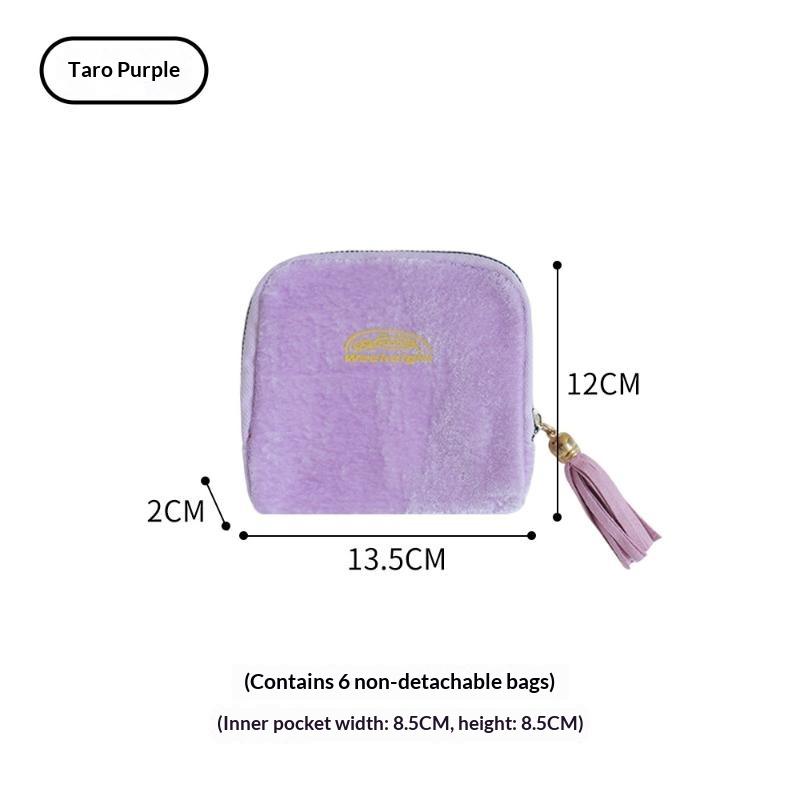 Sac à Bijoux en Velours Luxueux Portable de Voyage Multi-Couches Bracelet Boucle d'Oreille Collier Sac à Main Doux Personnalisable Cadeau de Mariage 1 Pièce