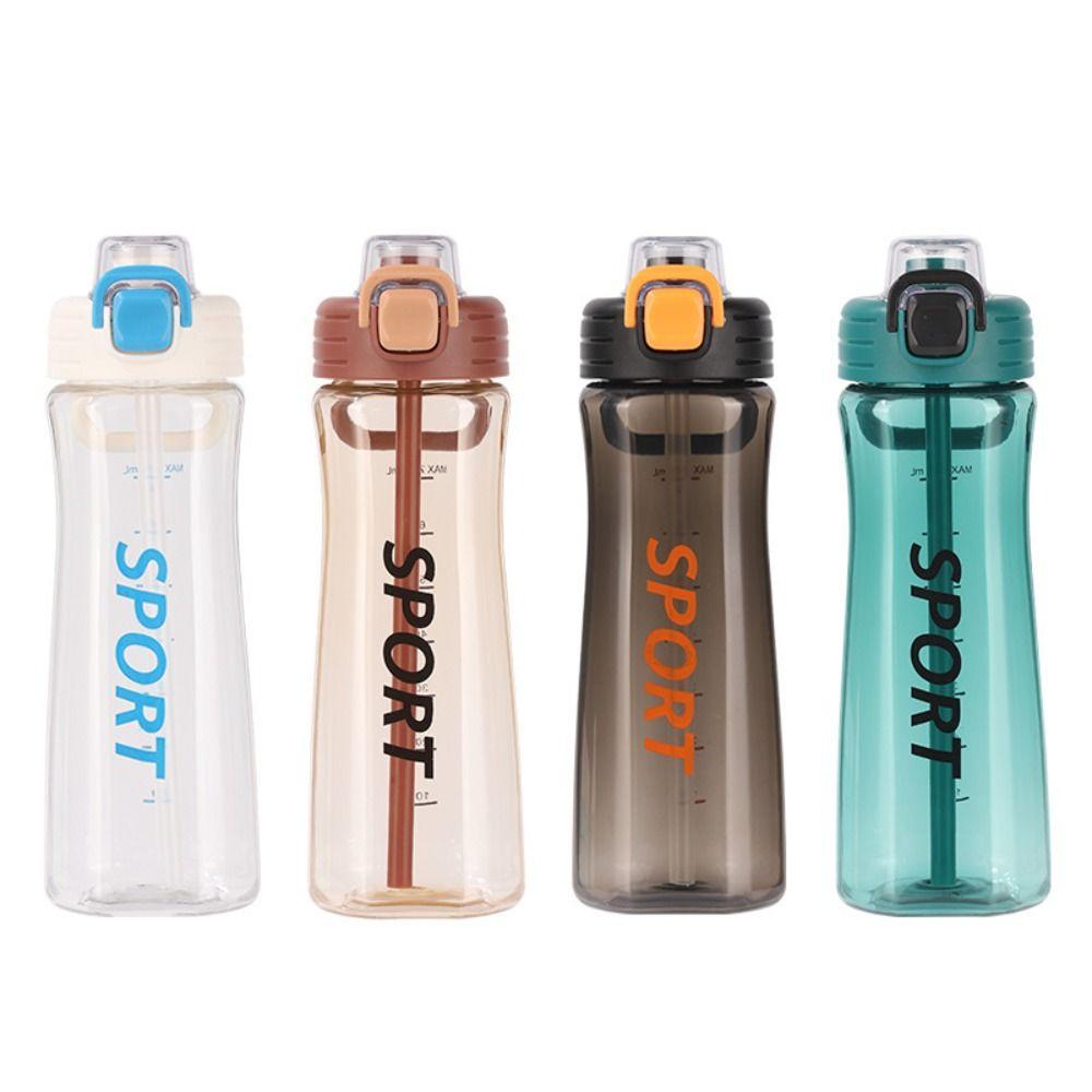 PC Sports Water Bottle with Straw Large Capacity Sports Kettle Drinking Sports Water Cup  Summer