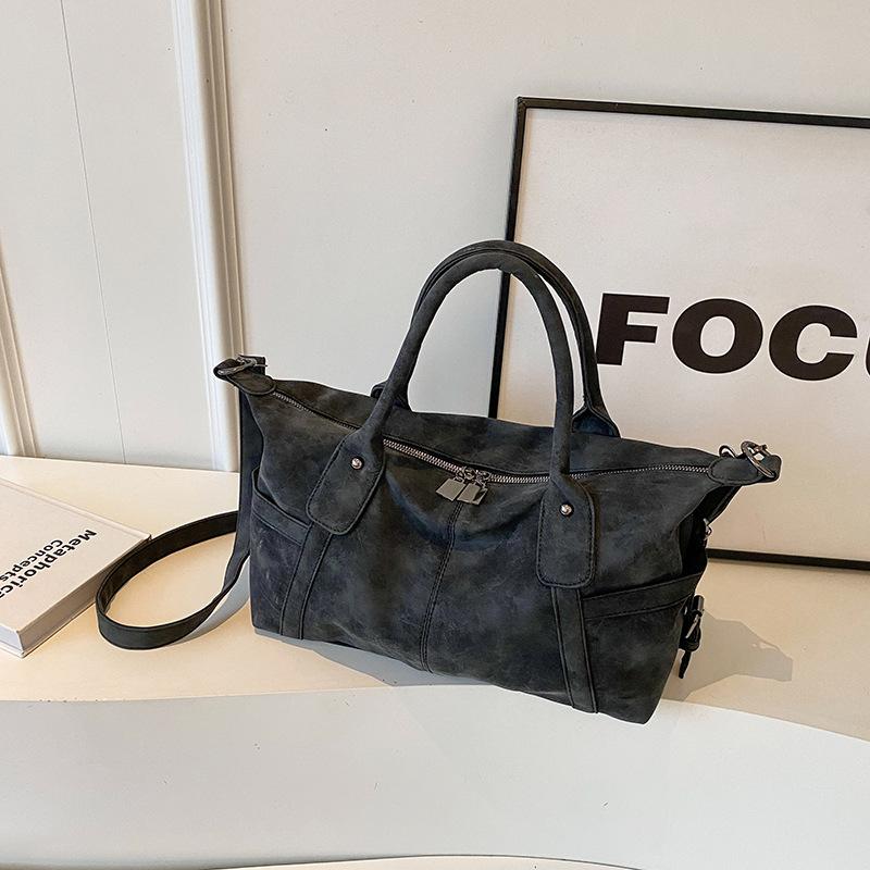 

Сумки в стиле ретро Новые женские сумки большой вместимости Портативные сумки-мессенджеры премиум-класса на осень и зиму чёрный