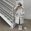 Padded Women's Mid-length Over-the-knee Thickened Korean Loose Padded Jacket 2025 New Winter Hooded Down Padded Jacket