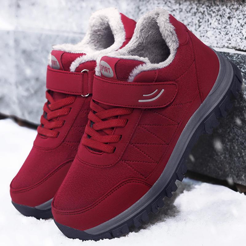 Women's & Men's Winter Walking Shoes MX1666 - Warm, Velvet-Lined, Large Size, High Top, for Middle-Aged & Elderly