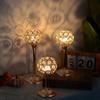 1PC Crystal Hotel Window Decorations Gold Metal Candle Holders Wedding Floral Arrangements Romantic European Home Wedding Props