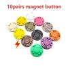 10Pairs Color Magnet Button Suction Iron  Invisible Hand Sewn Metal Magnetic Female