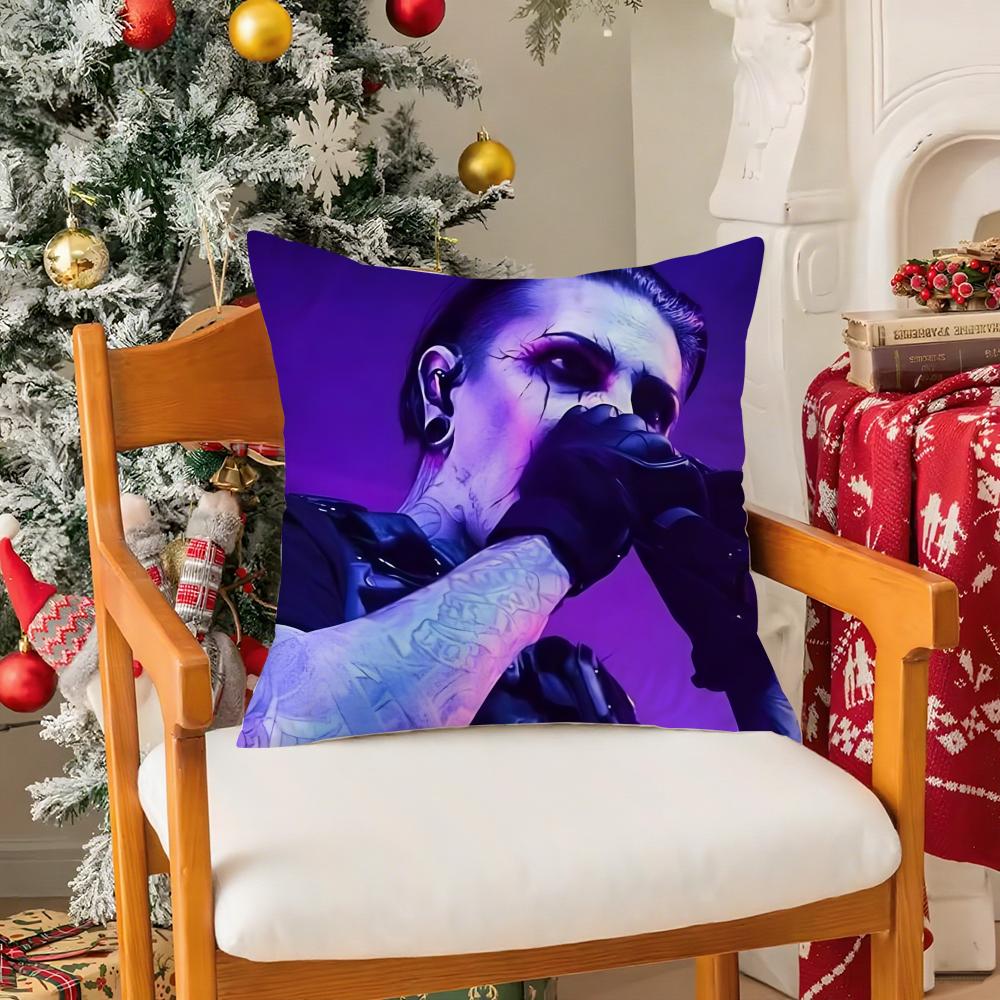 Music Band M-Motionless In White Pillow Case Silky Elegant Comfort Sofa Bed Invisible Zipper