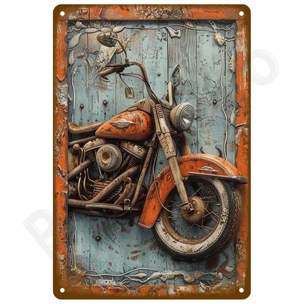 Metal Poster Pike Fish Art Fishing Store Wall Decor 20x30cm 2D Flat Metal Sign