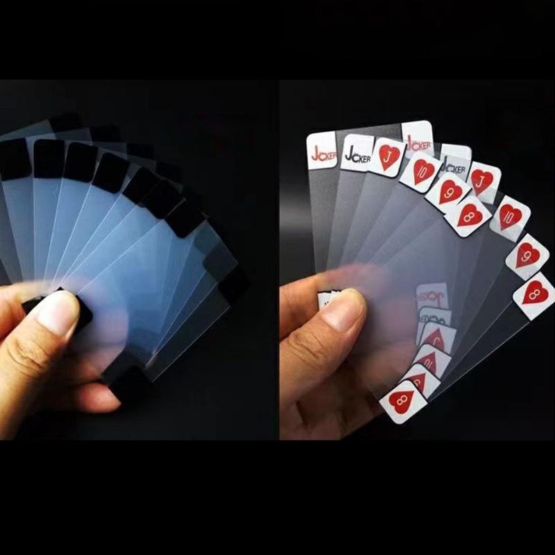 Transparent Frosted White Pvc Plastic Playing Cards Waterproof Durable Poker Cards For Casino Party Game Adults