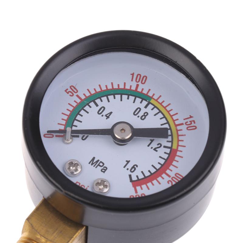 Pressure Gauge Air Compressor Pneumatic Hydraulic Fluid 0-12Bar / 0-170Psi Easy To Read Dial Measuring Instrument