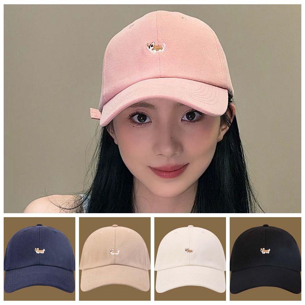 Cotton Women Baseball Hat Breathable Embroidered Peaked Cap Adjustable Men Sunshade Hat  Spring