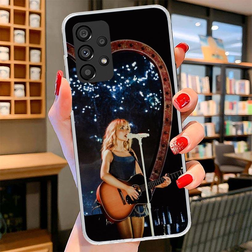 CR66 S-Sabrina C-Carpenter Phone Case For Samsung Galaxy A12 A22 A32 A52 A72 A02S Phone Case Note 20 Ultra 10 S10 Plus A51 A71 A