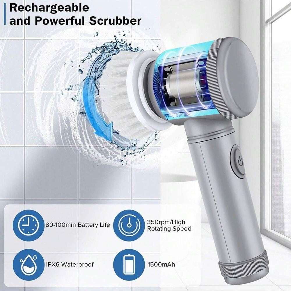 Rechargeable Electric Shoe Polisher IPX6 Waterproof Electric Spin Scrubber Household Use