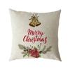 Santa Claus Pillow Case Snowman Color Ball Christmas Wreath Linen Pillow