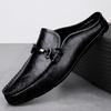 Mode 2025 Sommer Neue Herren Halbschlappen Leder Bequem Rutschfest Lässig Modisch Outdoor Herren Atmungsaktive Fahrschuhe