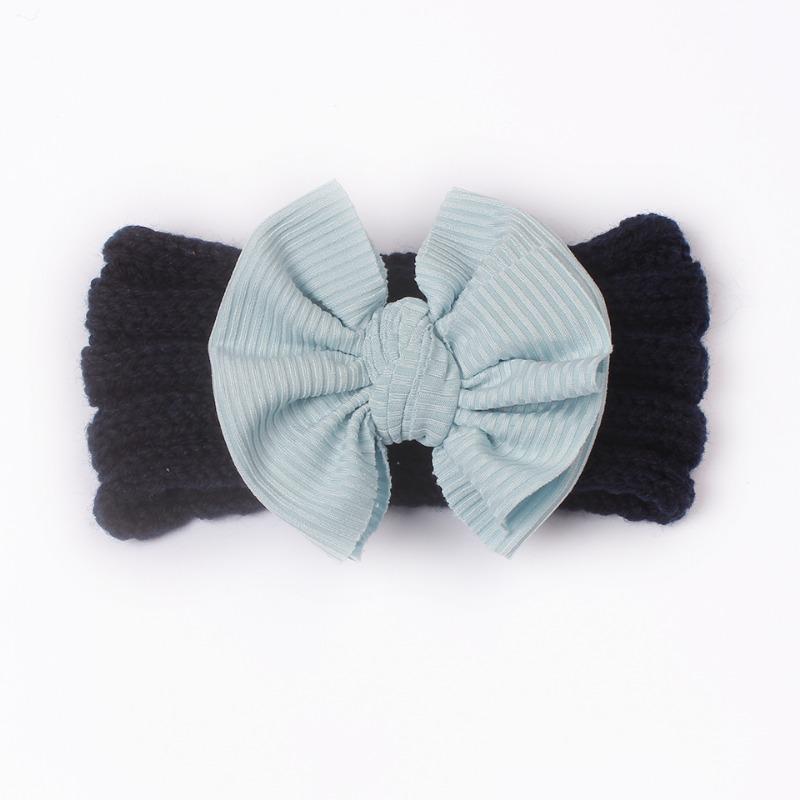 New Baby Warm Headband Winter Model, Cute Children's Creative Bow Wide Edge Headscarf, Baby Headband