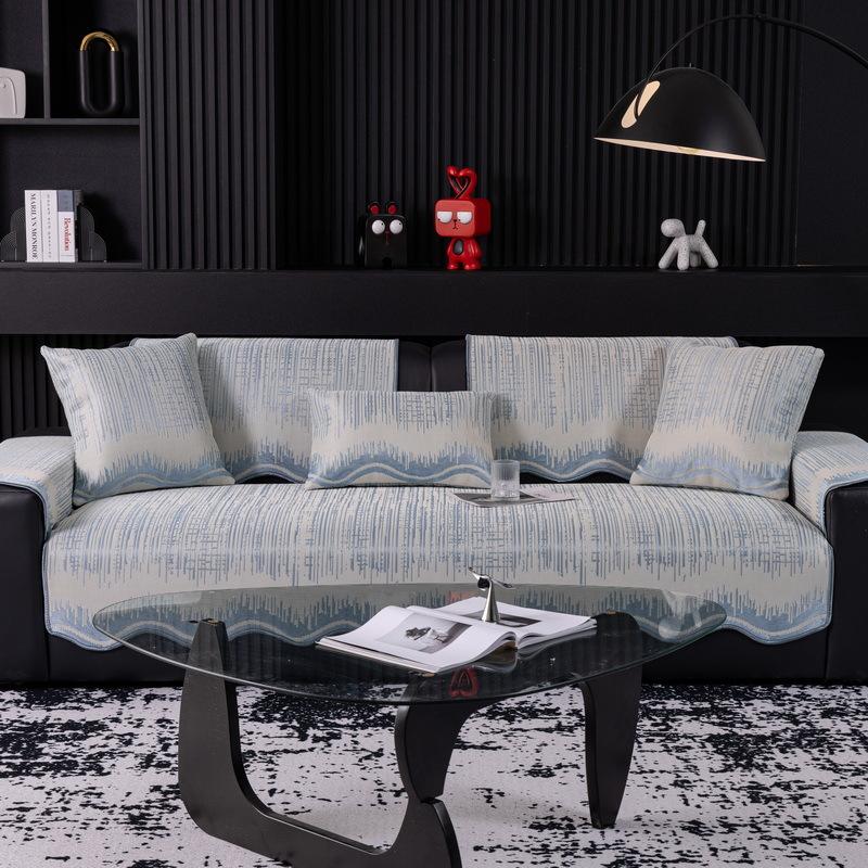 Summer Cool Special-Shaped Sofa Cushion Light Luxury Non-Slip Universal Seat Cushion Three-Seat Ice Silk Cover Advanced New Model