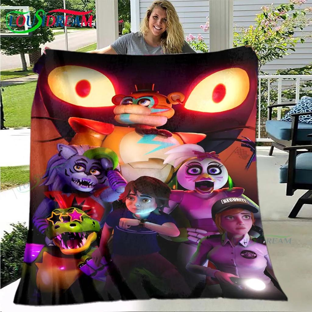 Hot Horror Characters Pattern Blanket Flannel Thin Blanket Portable Home Travel Office Lunch Break Game Blanket Birthday Gift