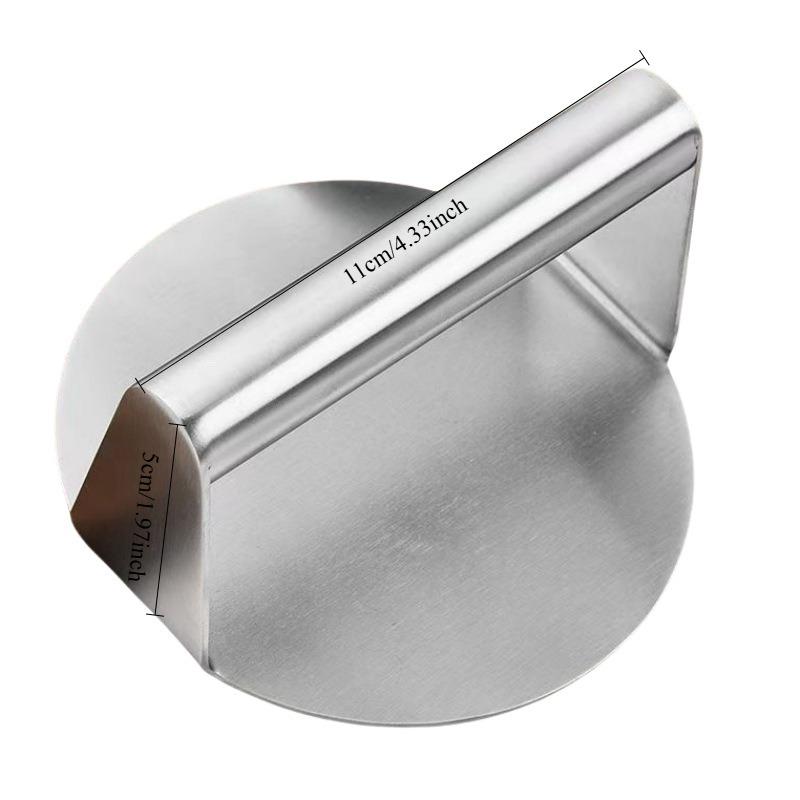 1PC Hand-pressed 304 Stainless Steel Cake Press Household Steak Pork Chop Meat Press Iron Plate Squid Tool Artifact