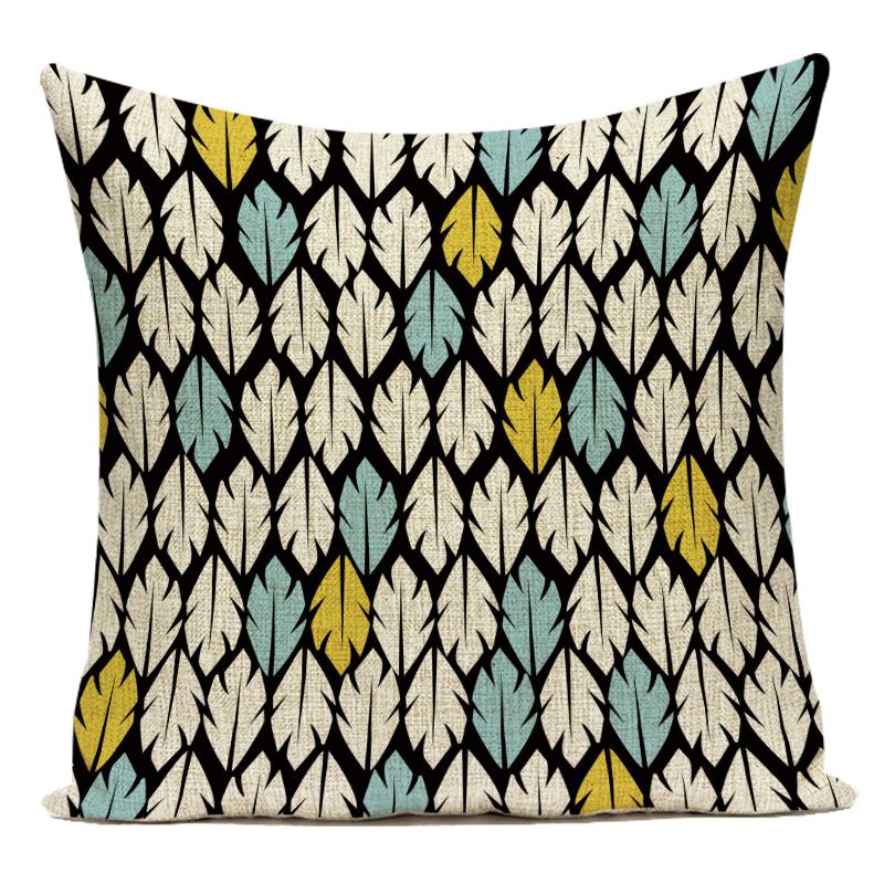 Decorative Pillows Simple Colorful Wave Stripe Geometry Polyester Pillows Cushion Covers Pillow Cover Sofa Home Decor