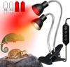 Heat Lamp for Reptile UVA UVB Light for Bearded Dragon Basking Light Dimmable Gooseneck Heating Lamp for Tortoise/Snake/Lizard