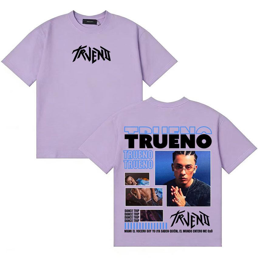 Rapper Trueno DANCE TRIP Tour Merch Tshirt Unisexs Women Fashion Short Sleeve Tee Shirts Y2K Cotton Casual Loose Teenagers Tshirts