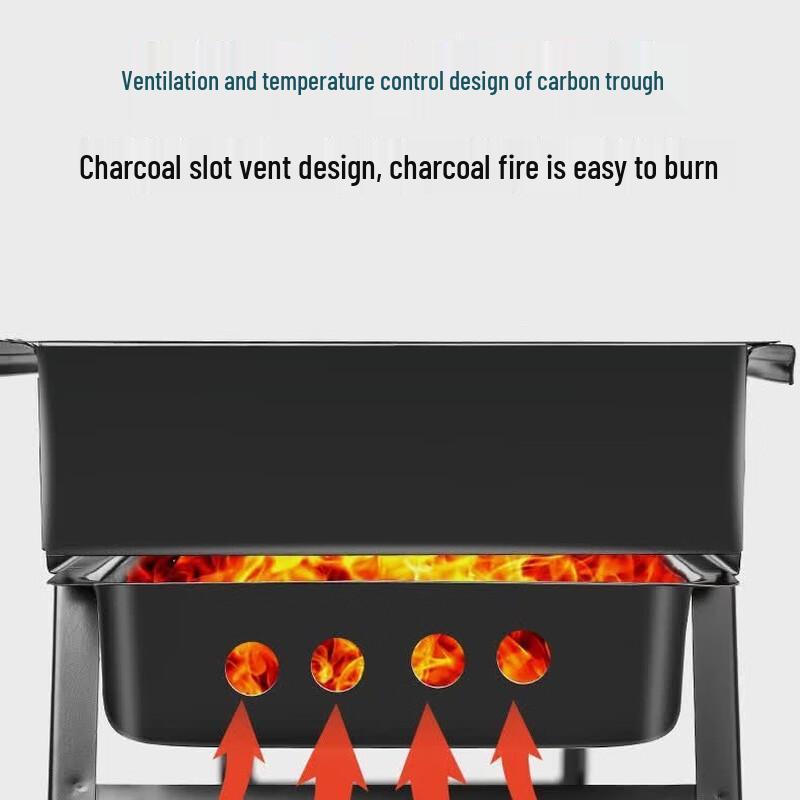 oeny Portable Folding Charcoal BBQ Grill